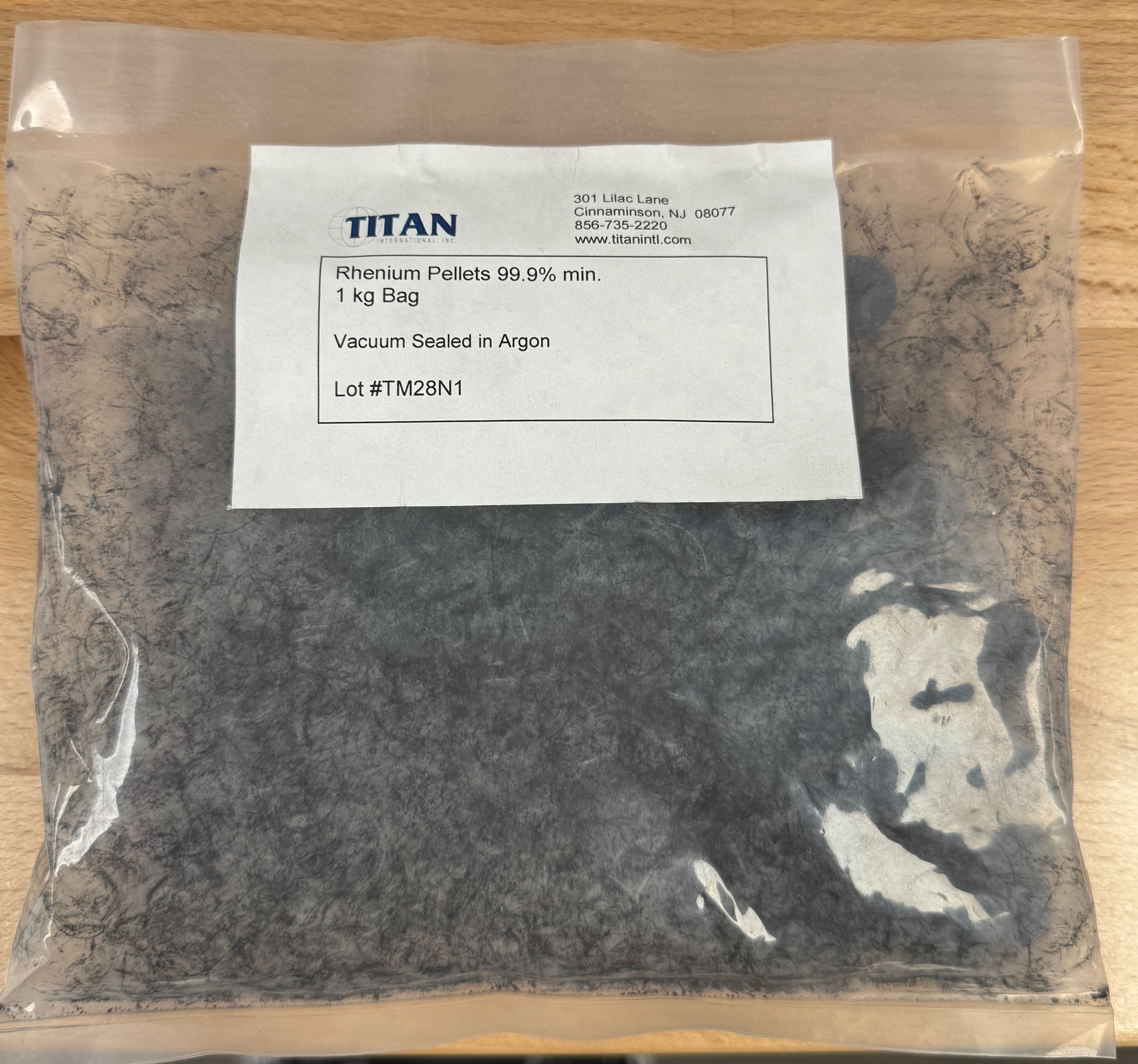 Rhenium Metals Pellets, Varying Weight - Titan
